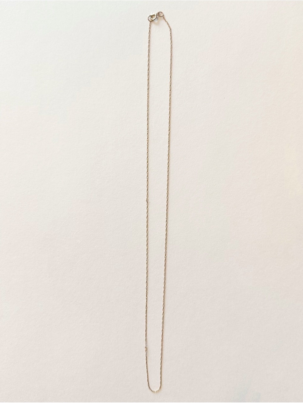 14K Solid Gold Delicate Rope Chain 16" - Picture 4 of 5
